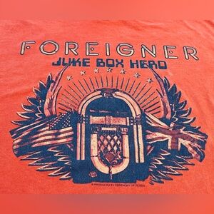 Wrangler x Foreigner Band Tee Juke Box Hero Tour TShirt Mens Size 3XL